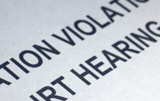 Notice of hearing of violations